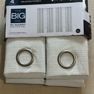The Big One White Blackout Curtain Panels
